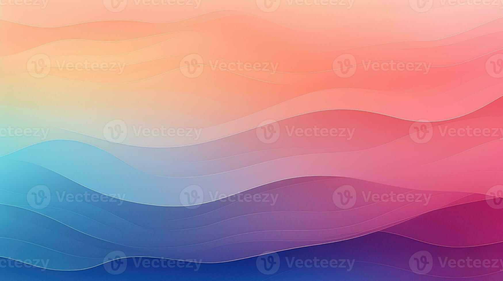 AI generated abstract colorful background with smooth wavy lines photo