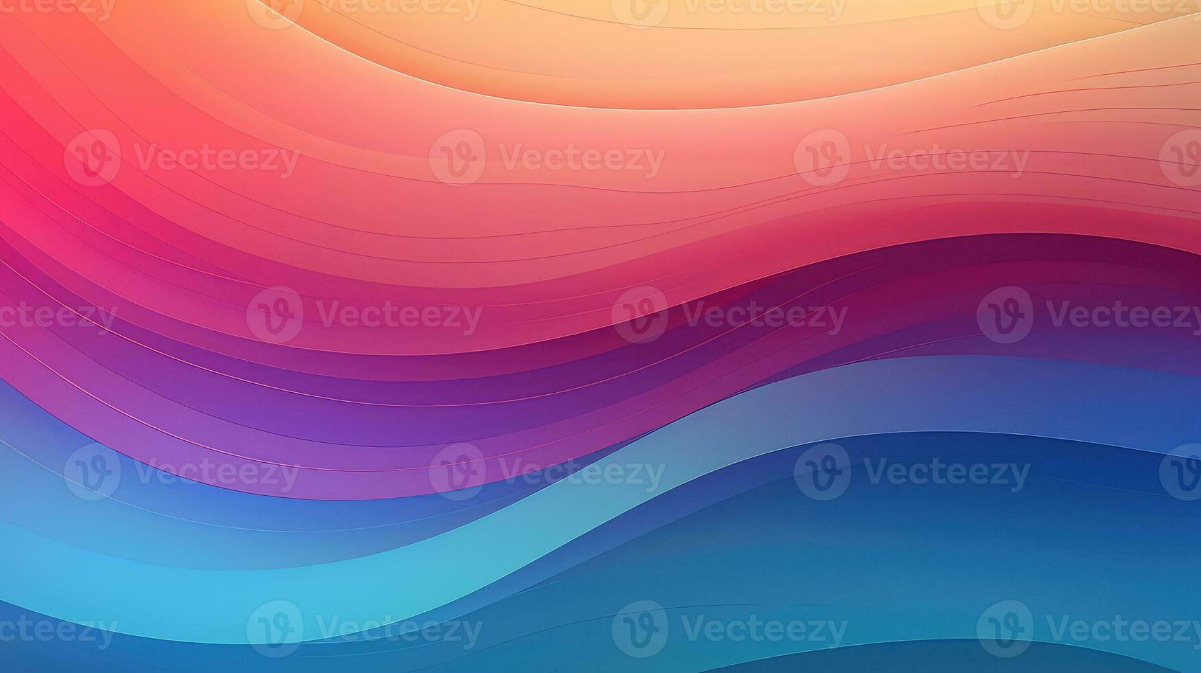 AI generated abstract colorful background with smooth wavy lines photo