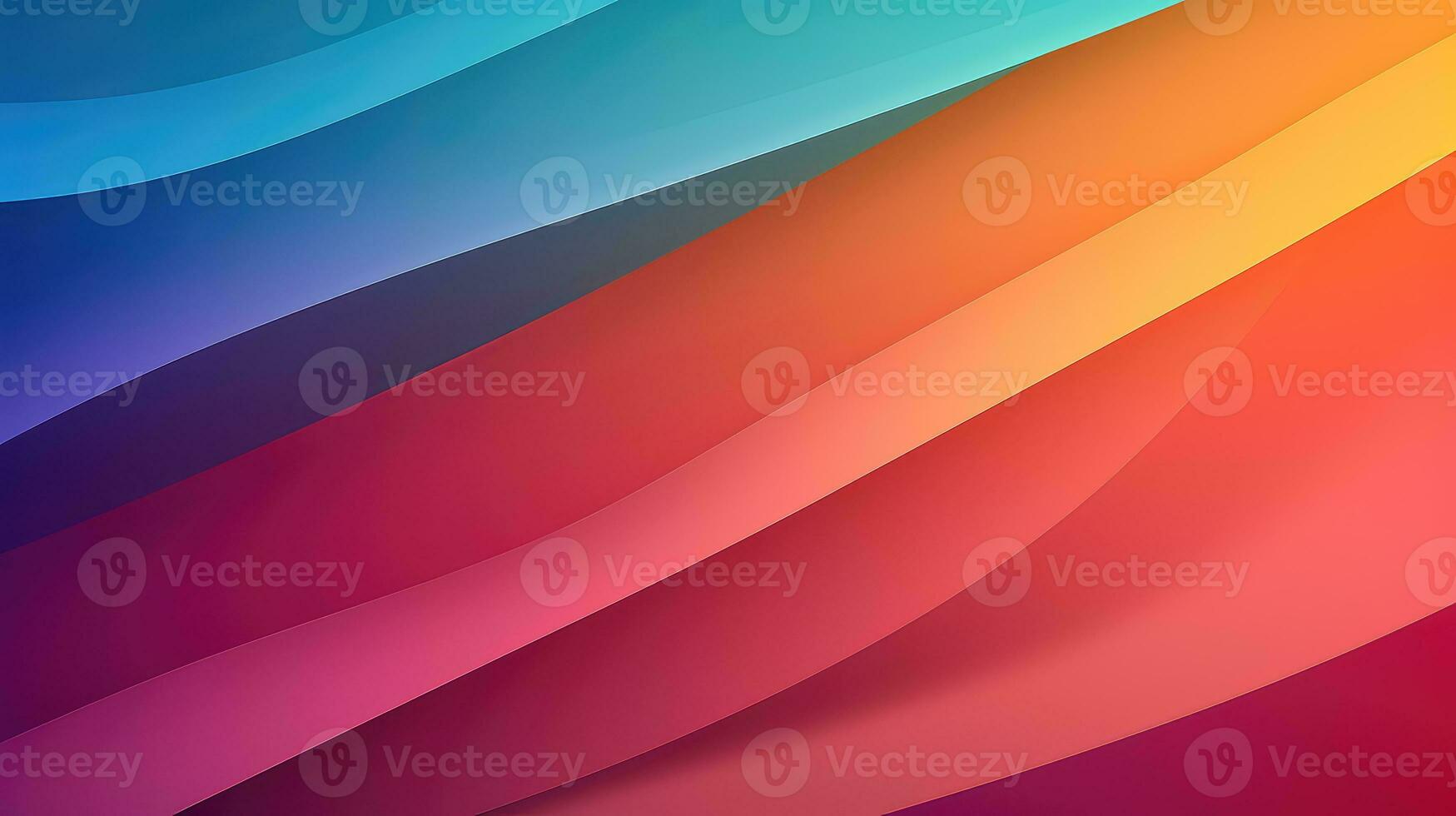 AI generated abstract colorful background with smooth wavy lines photo