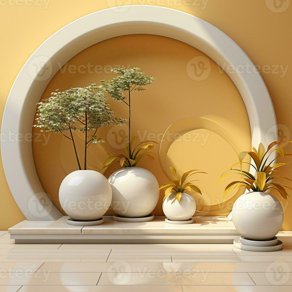 AI generated Podium for product photography photo