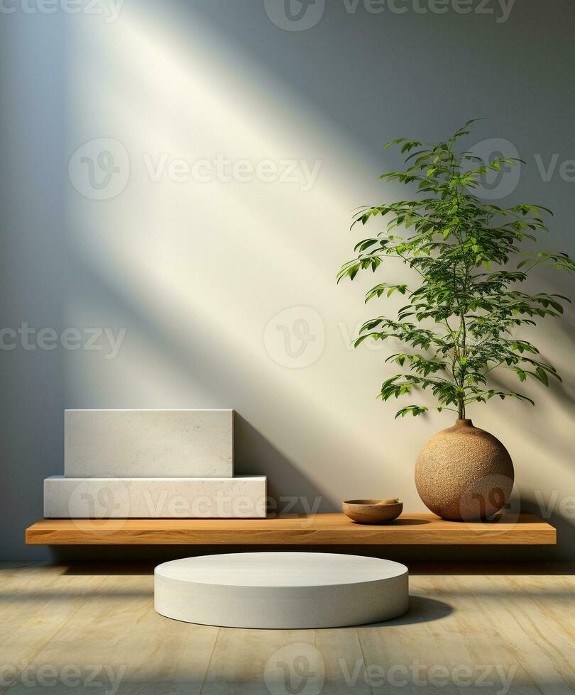 AI generated Podium for product photography photo