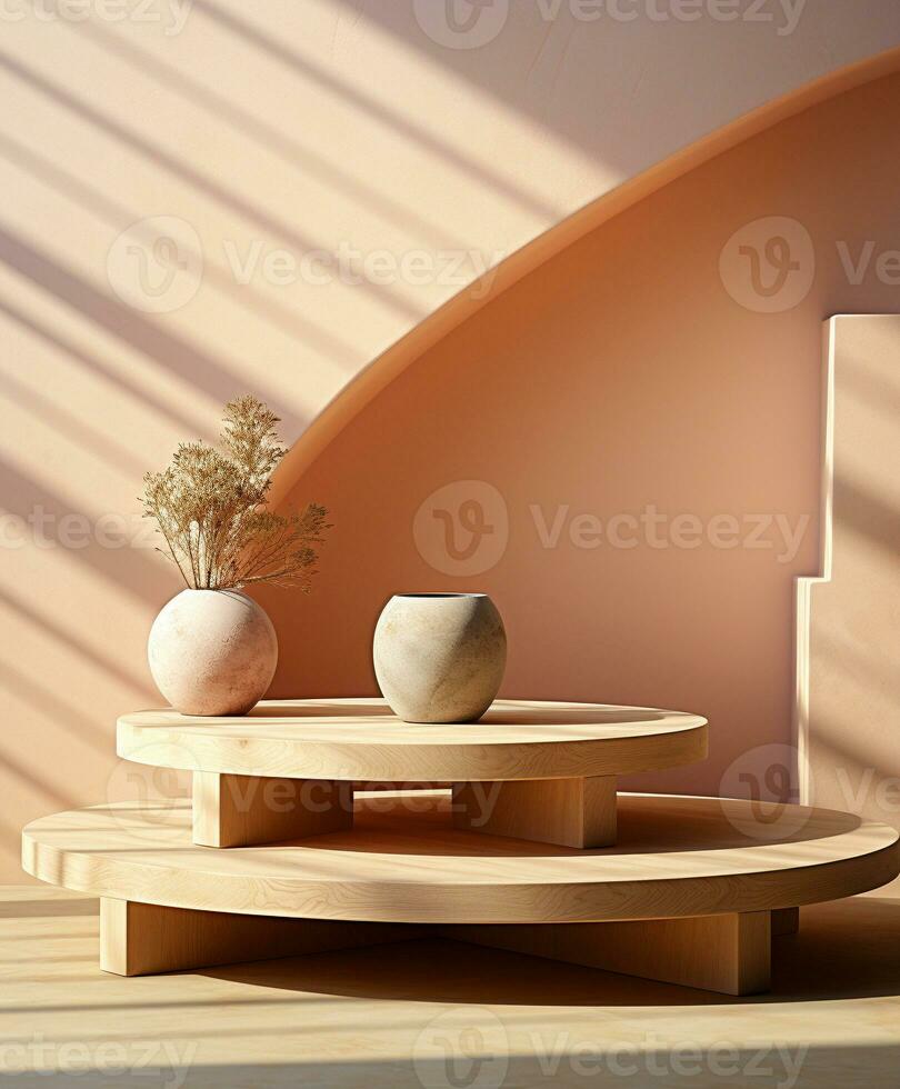 AI generated Podium for product photography photo