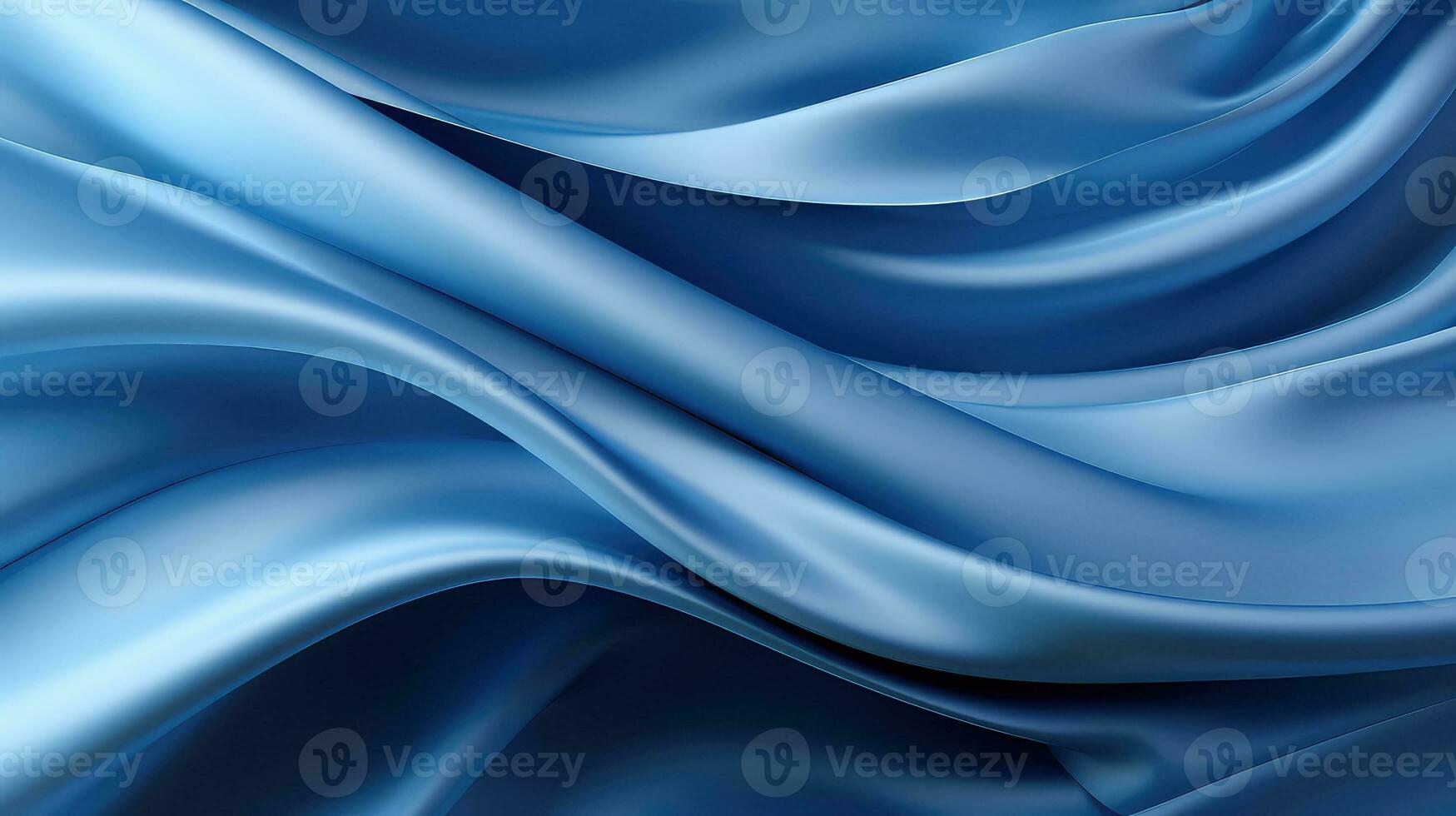 AI generated Blue abstract silk wavy background photo