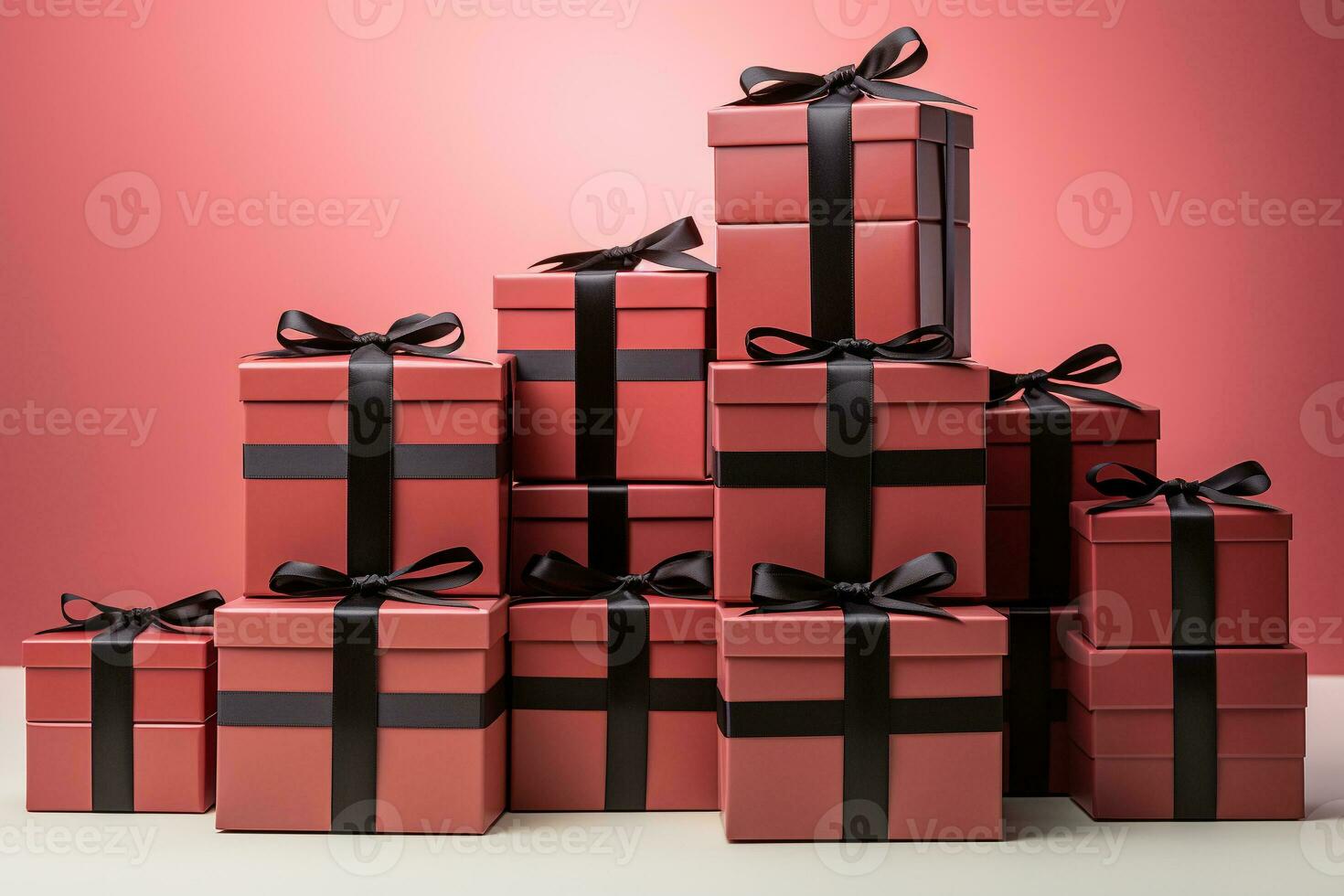 AI generated pile of gift box photo