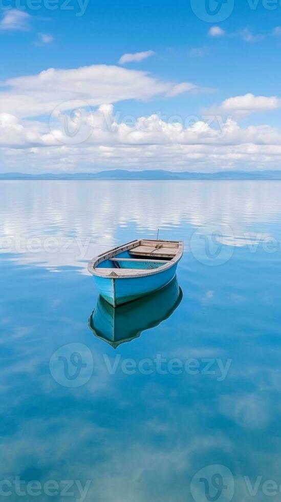 AI generated Minimalist photo a ship on sea