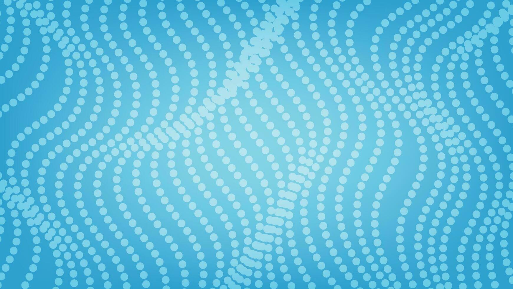 abstract background with dots wavy pattern on blue color gradient vector