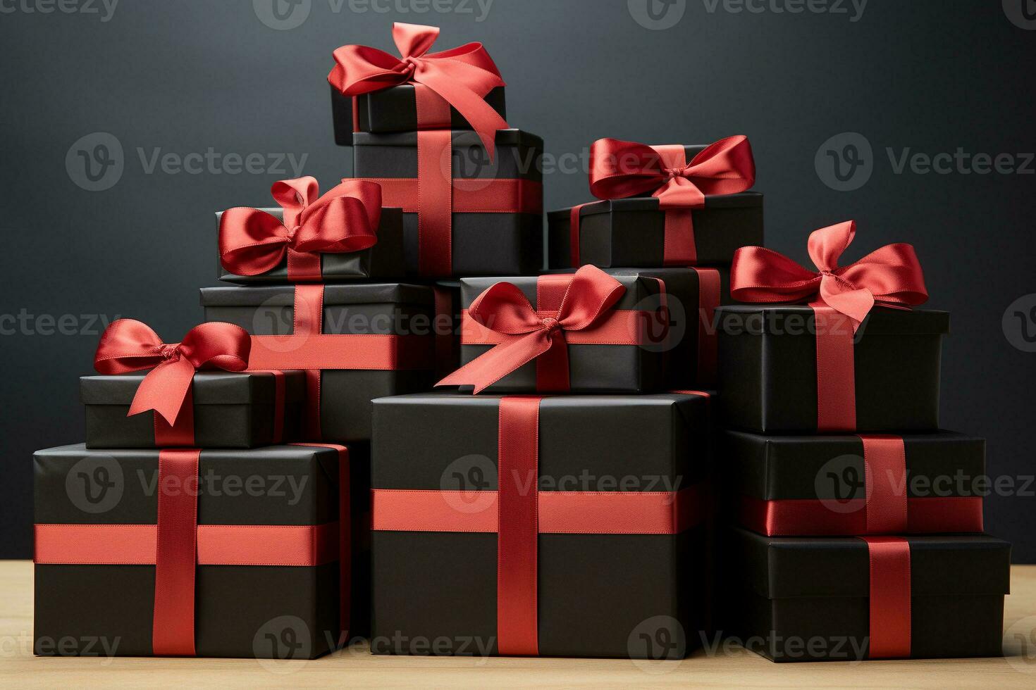 AI generated pile of gift box photo
