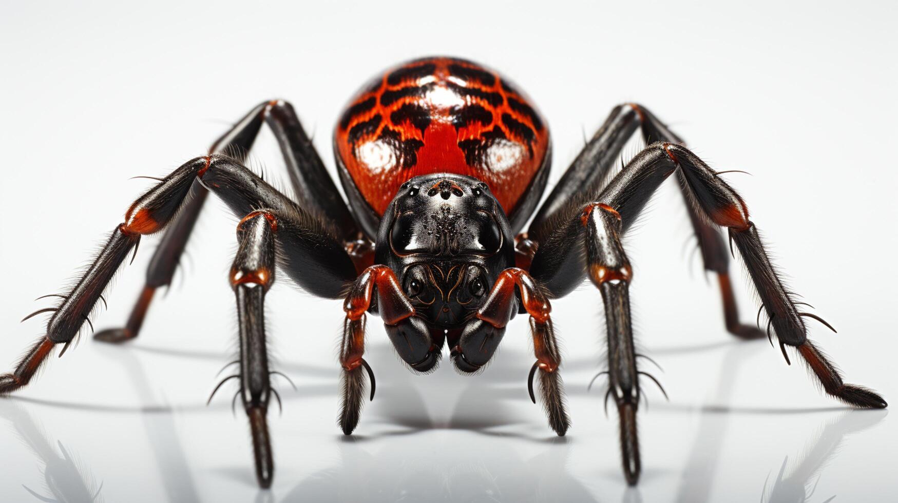 AI generated Nice Spider backgroun on white background photo