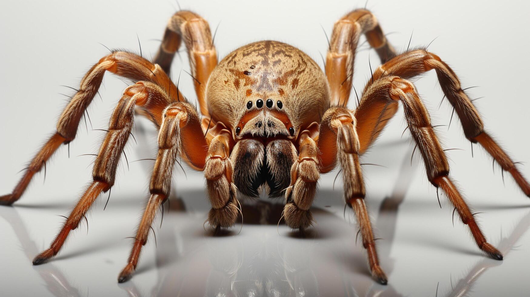 ai generado bonito araña fondo en blanco antecedentes foto