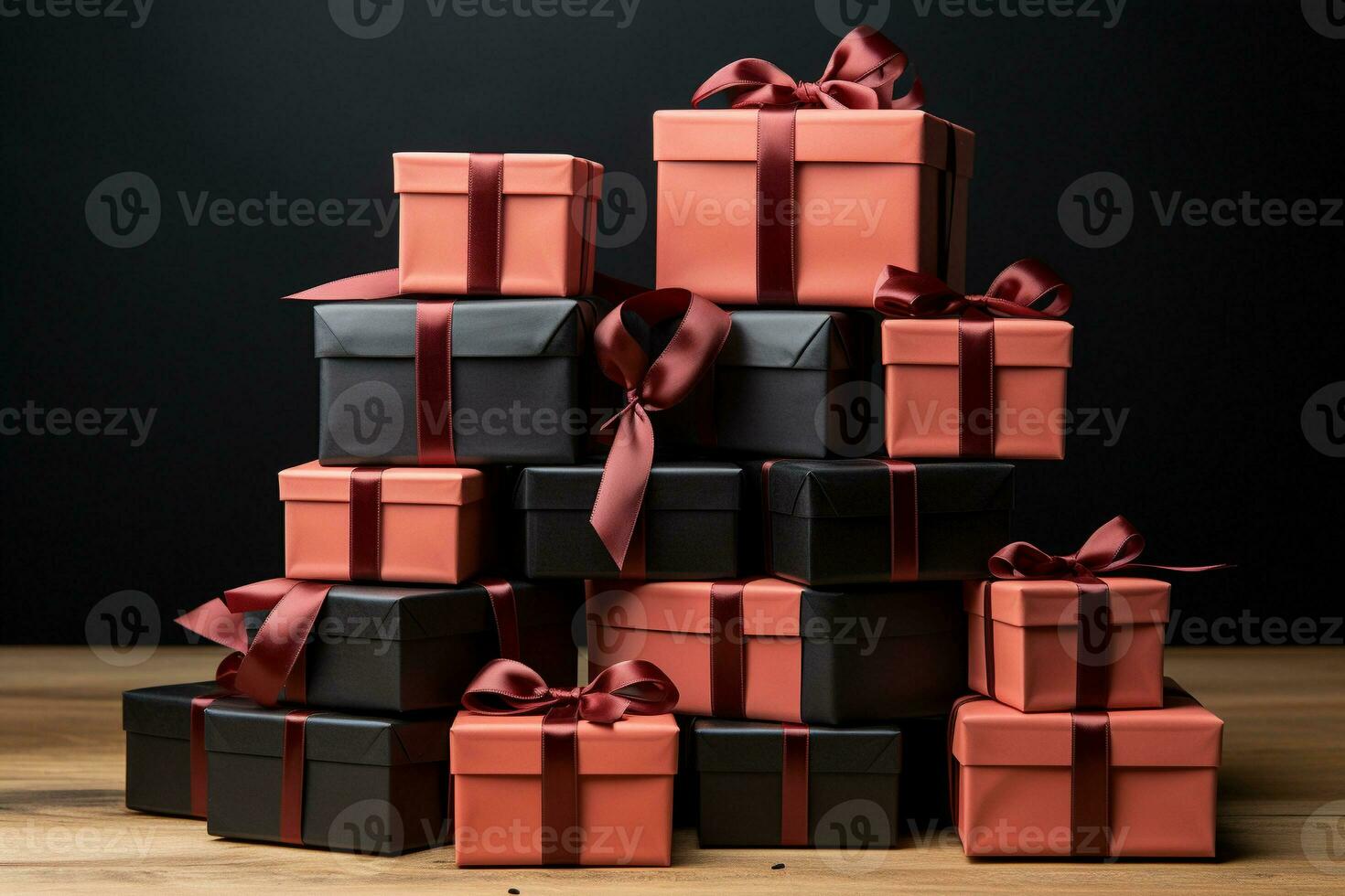 AI generated pile of gift box photo