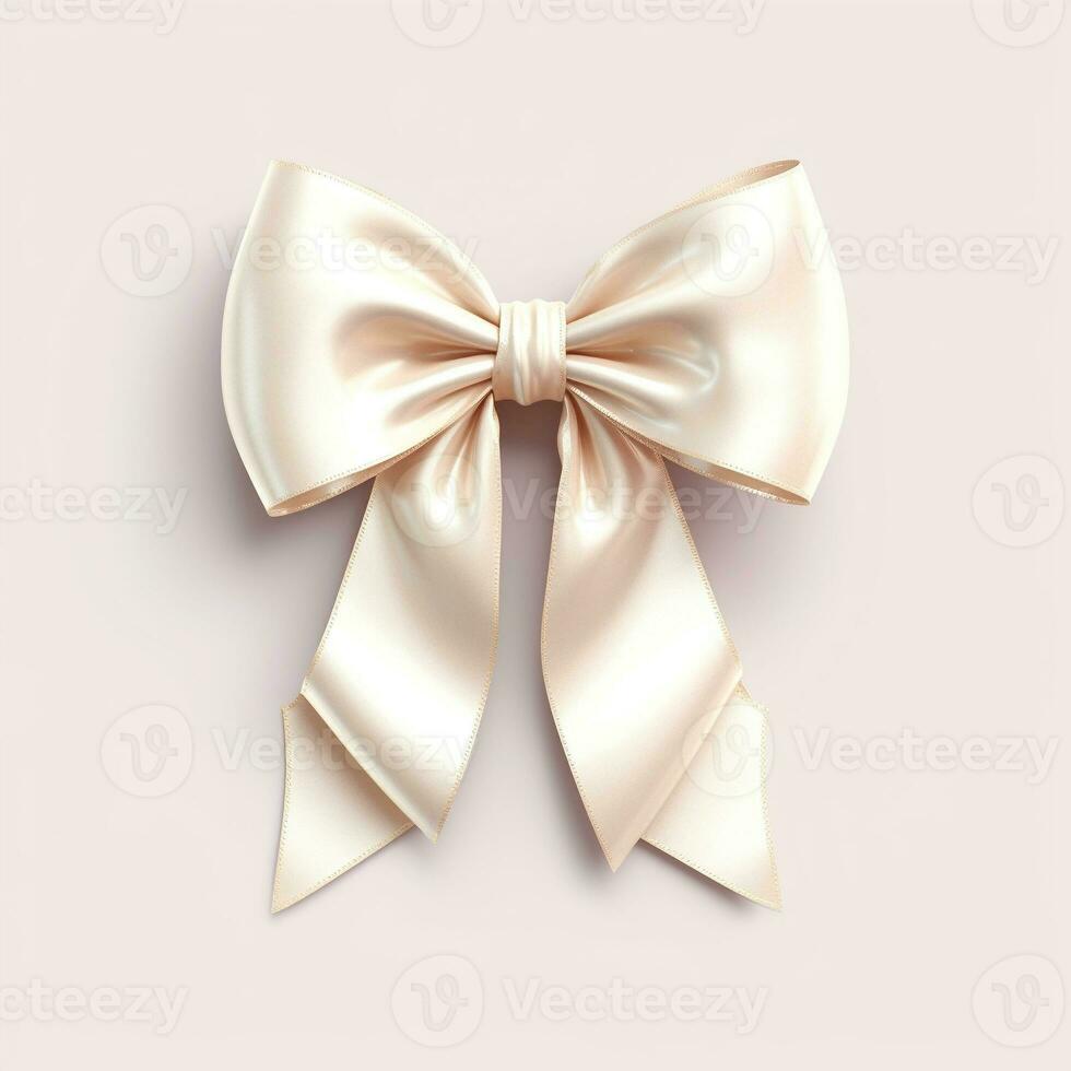 AI generated cute ribbon isolated clear background photo