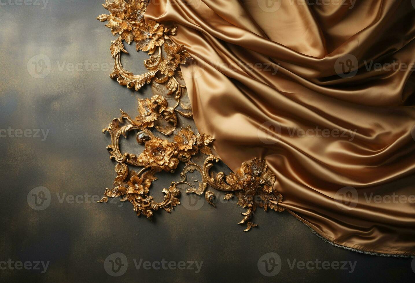 AI generated Luxury fabric background with copy space photo