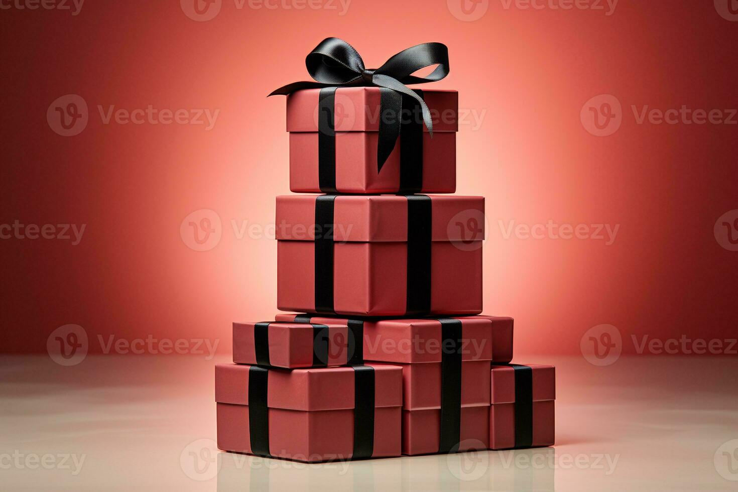 AI generated pile of gift box photo