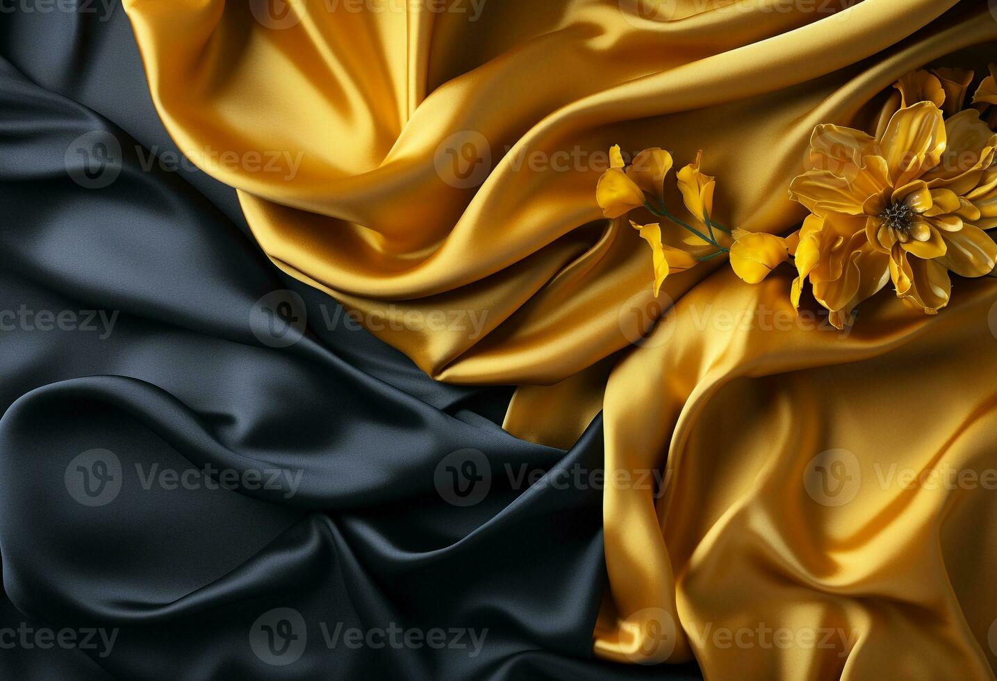 AI generated Luxury fabric background with copy space photo
