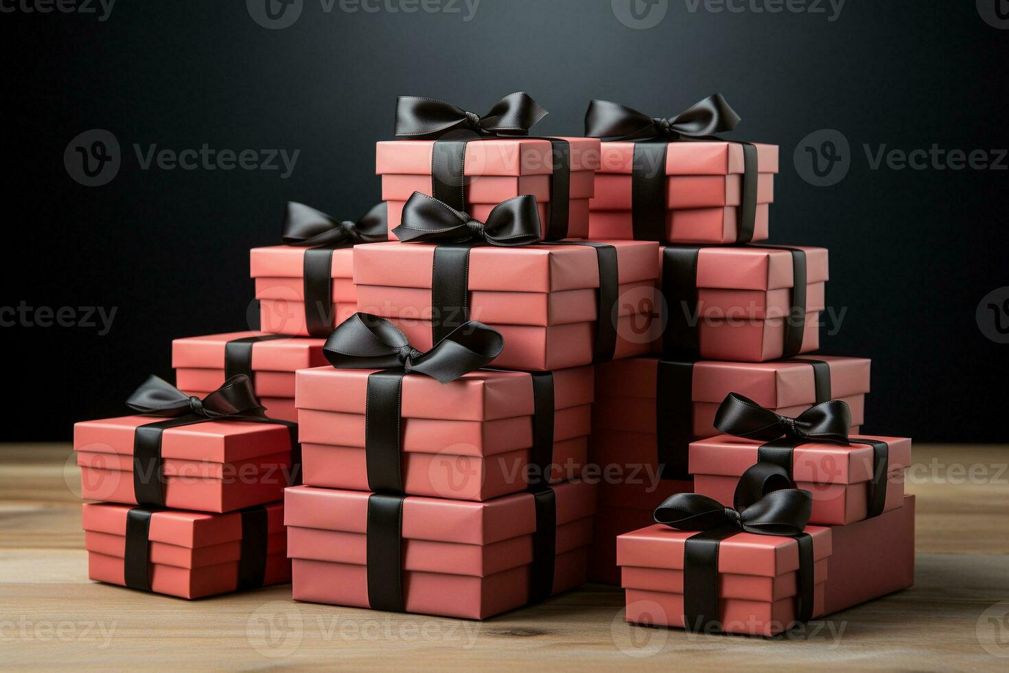 AI generated pile of gift box photo