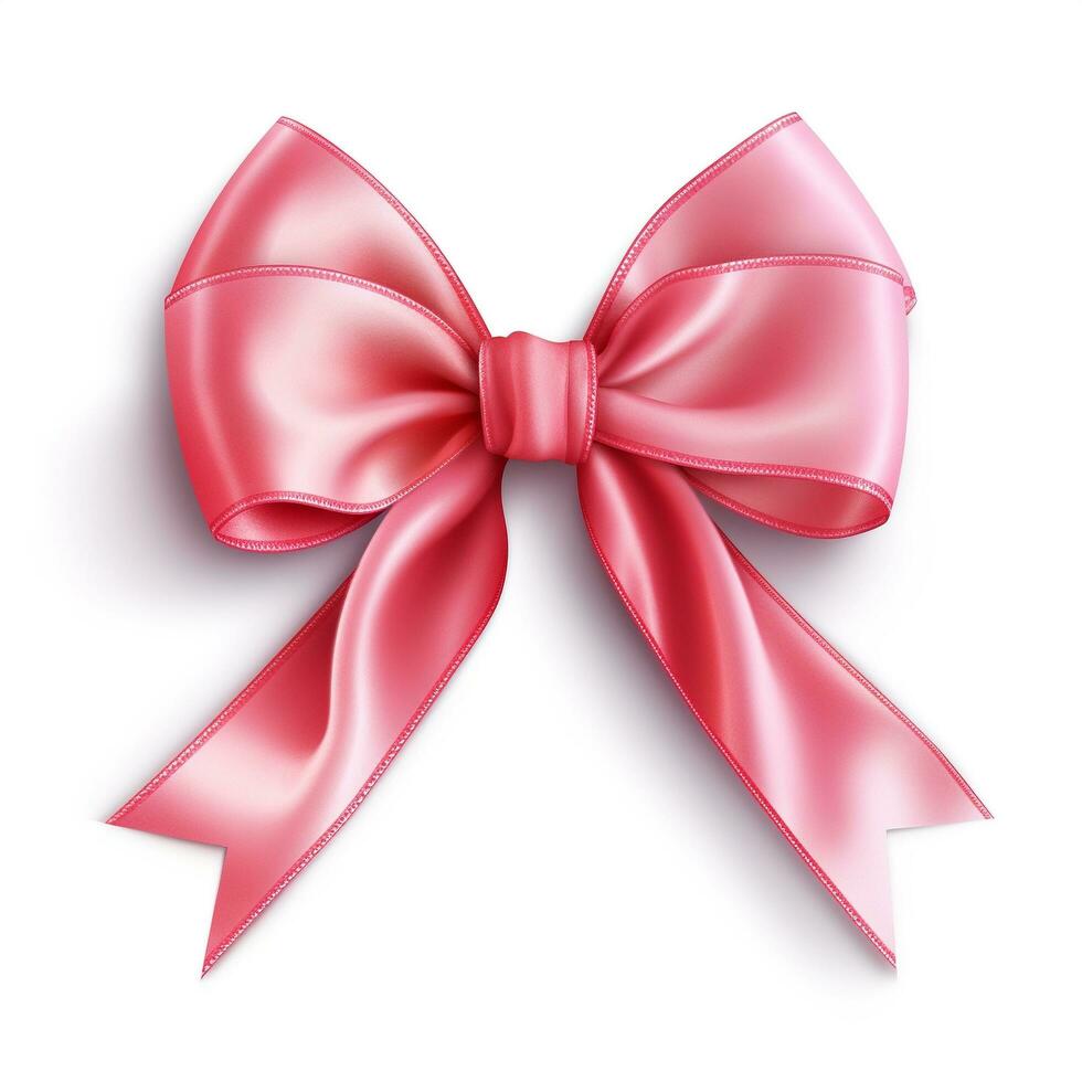 AI generated cute ribbon isolated clear background photo