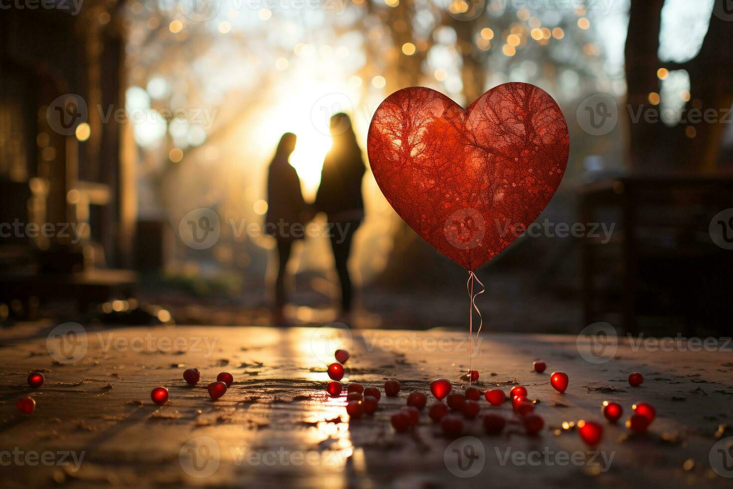 AI generated photo of Love greeting card