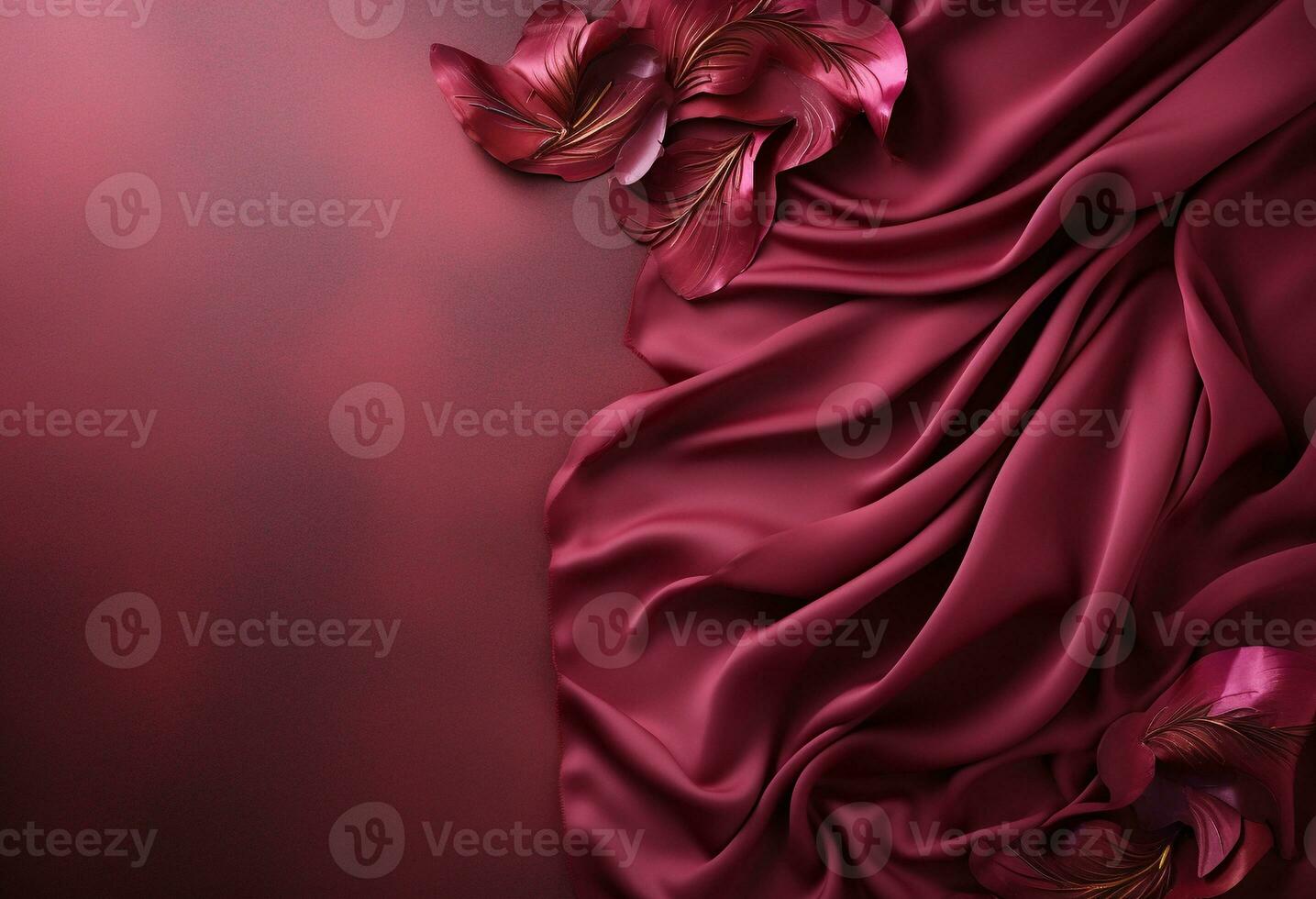 AI generated Luxury fabric background with copy space photo