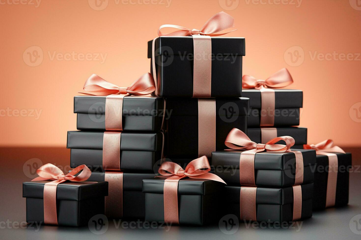 AI generated pile of gift box photo