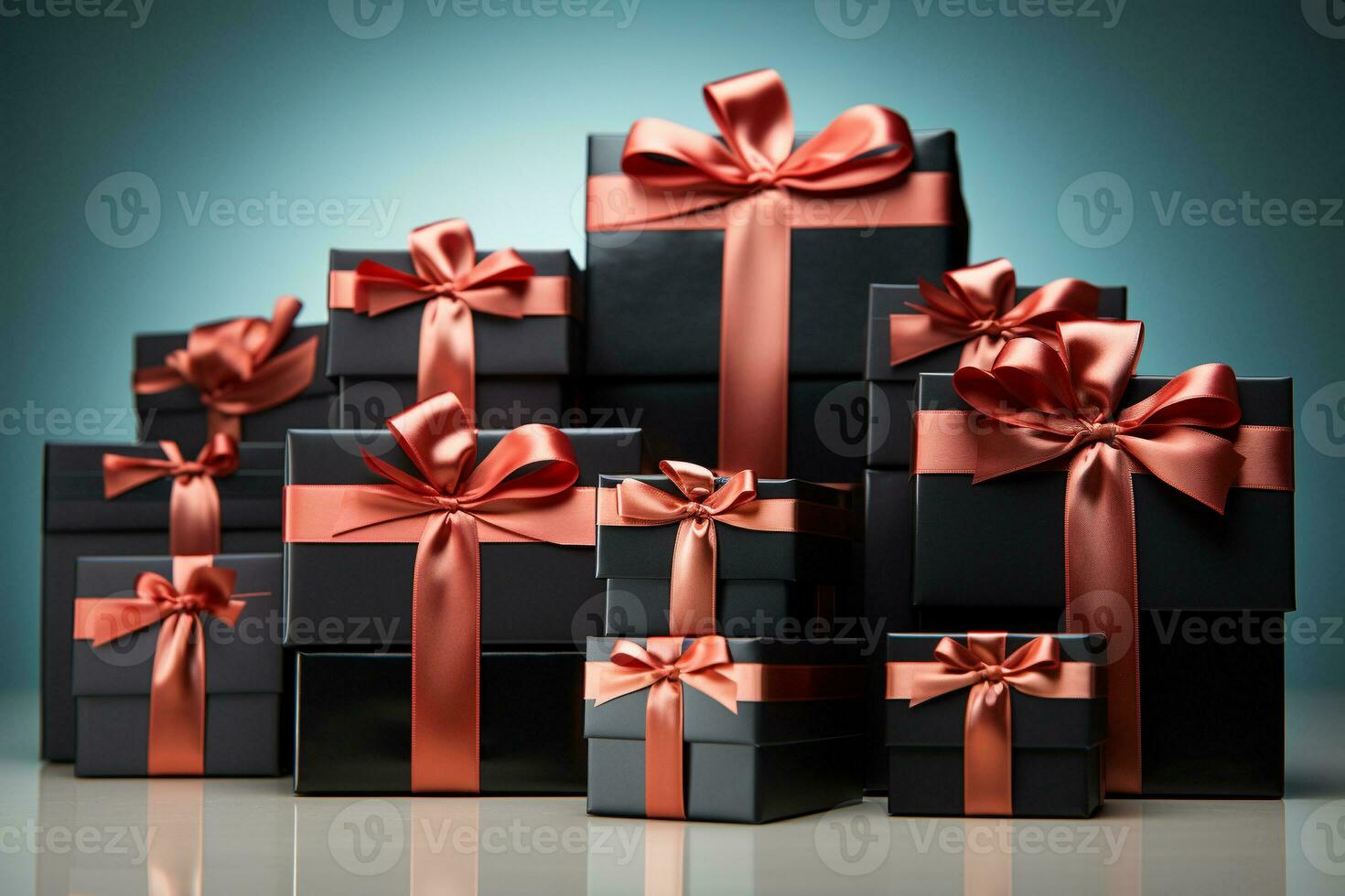 AI generated pile of gift box photo