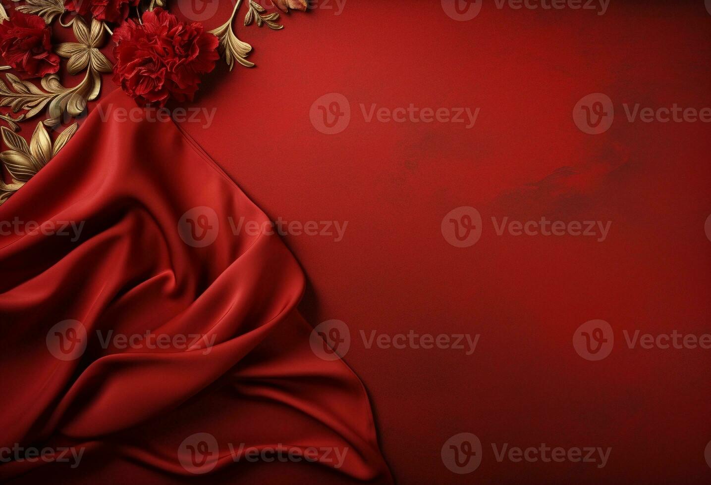 AI generated Luxury fabric background with copy space photo