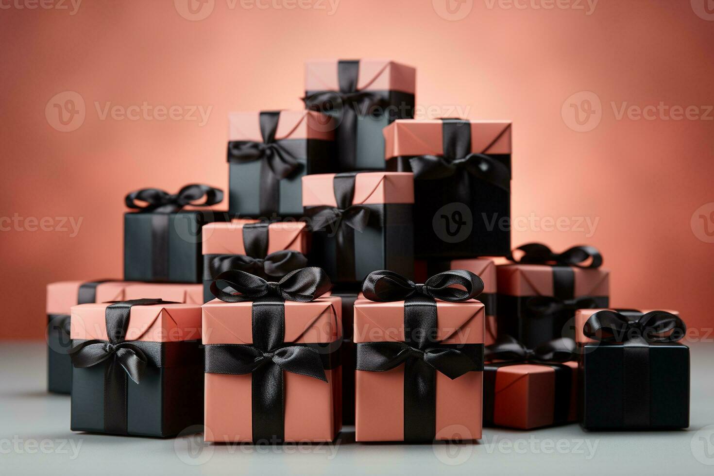AI generated pile of gift box photo