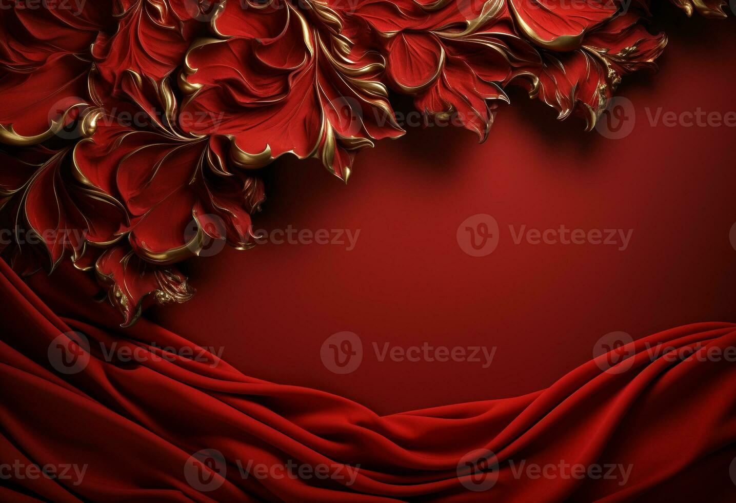 AI generated Luxury fabric background with copy space photo
