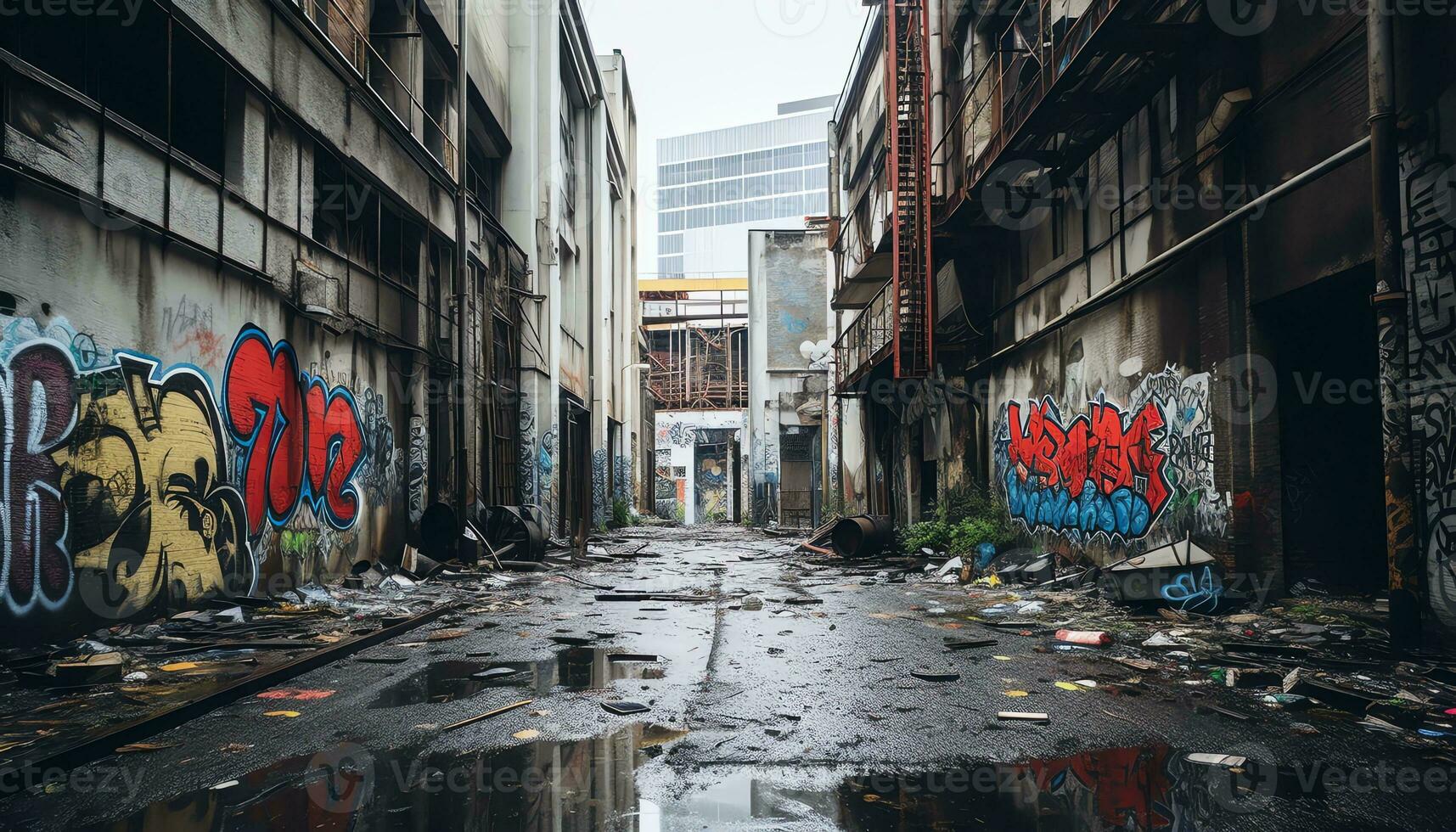 AI generated Unveiling the Vibrant Tapestry of Urban Exploration photo