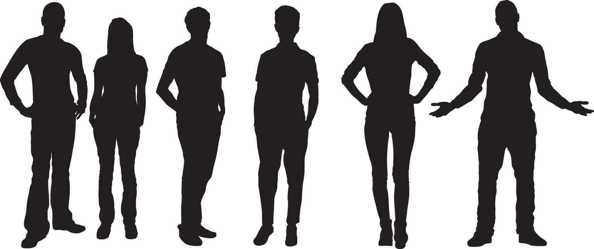 People silhouettes 45 vector