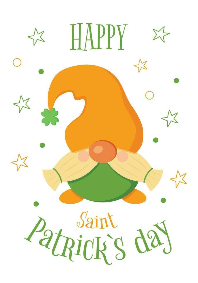 Vector illustration of Happy Saint Patrick s Day card