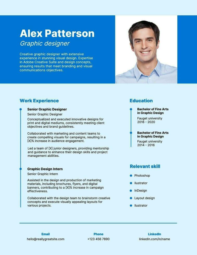 modern graphic designer resume template