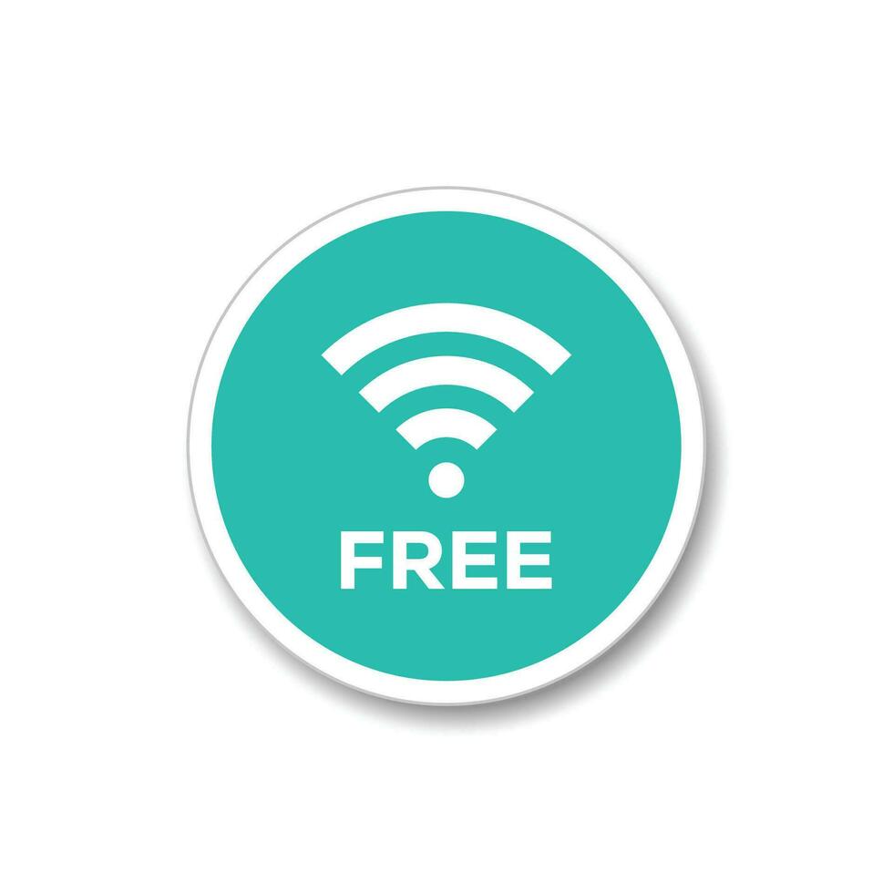 Free Wifi icon. Info internet access symbol. Vector wifi symbol.