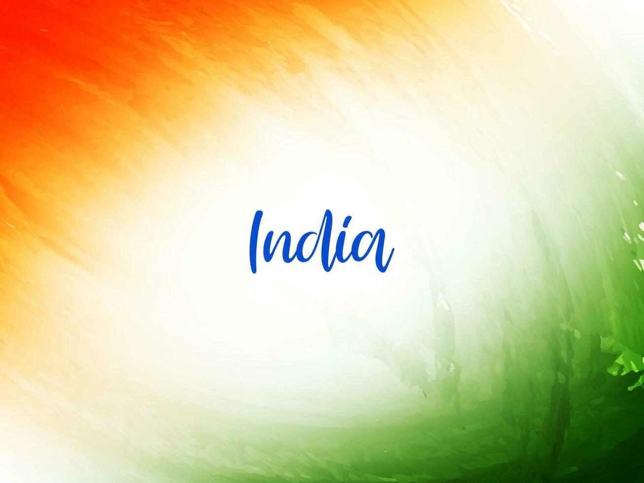 tricolor indio bandera tema república día acuarela textura elegante antecedentes vector