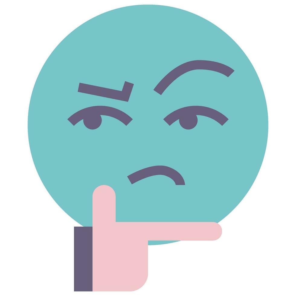 thinking flat style icon vector