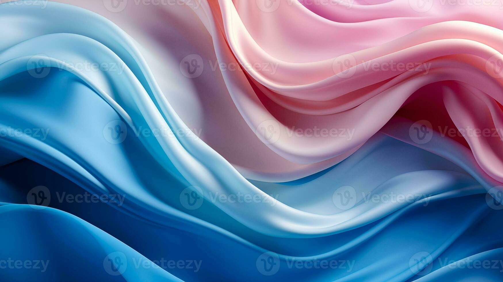 AI generated Warm rainbow abstraction with smooth shapes photo