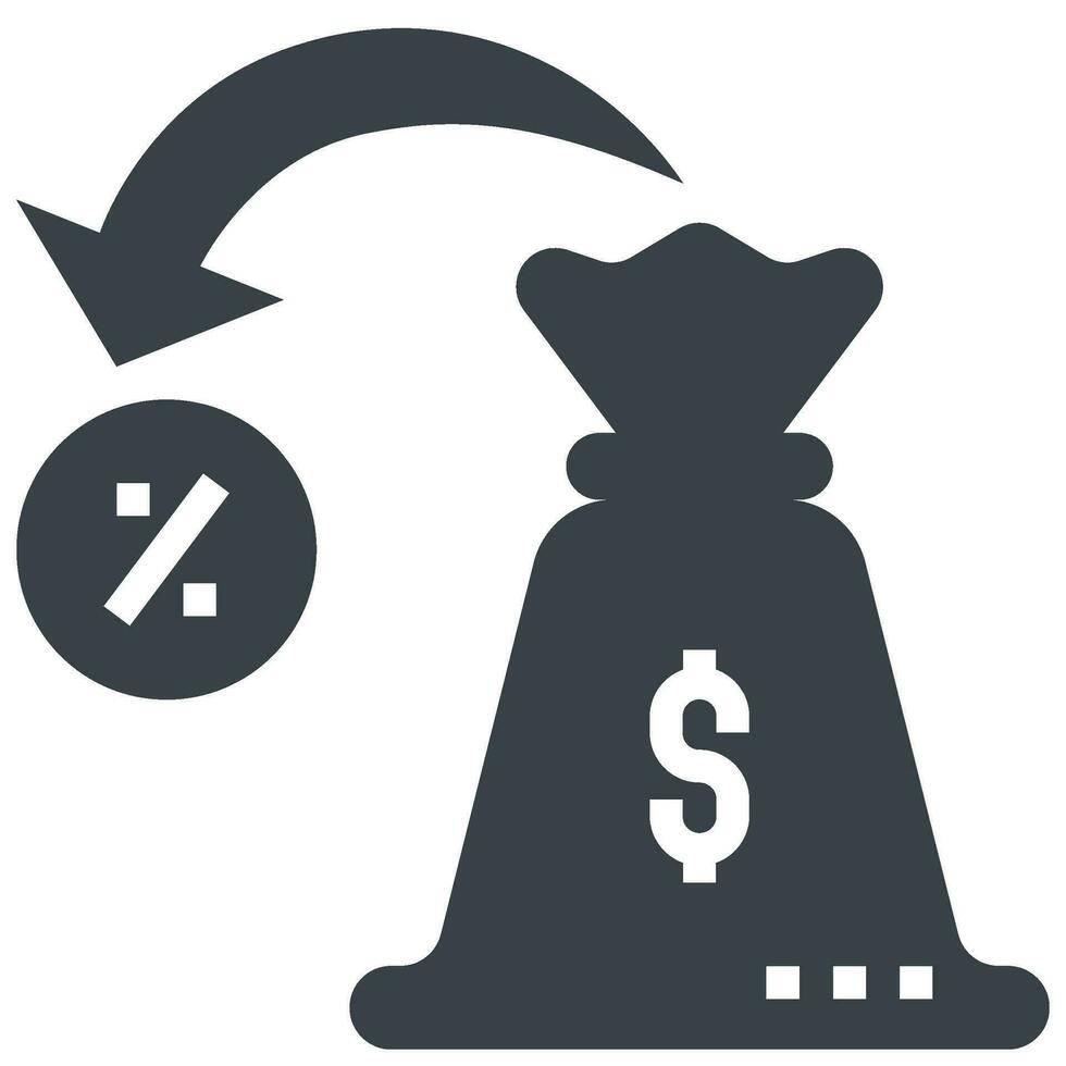 down glyph style icon vector