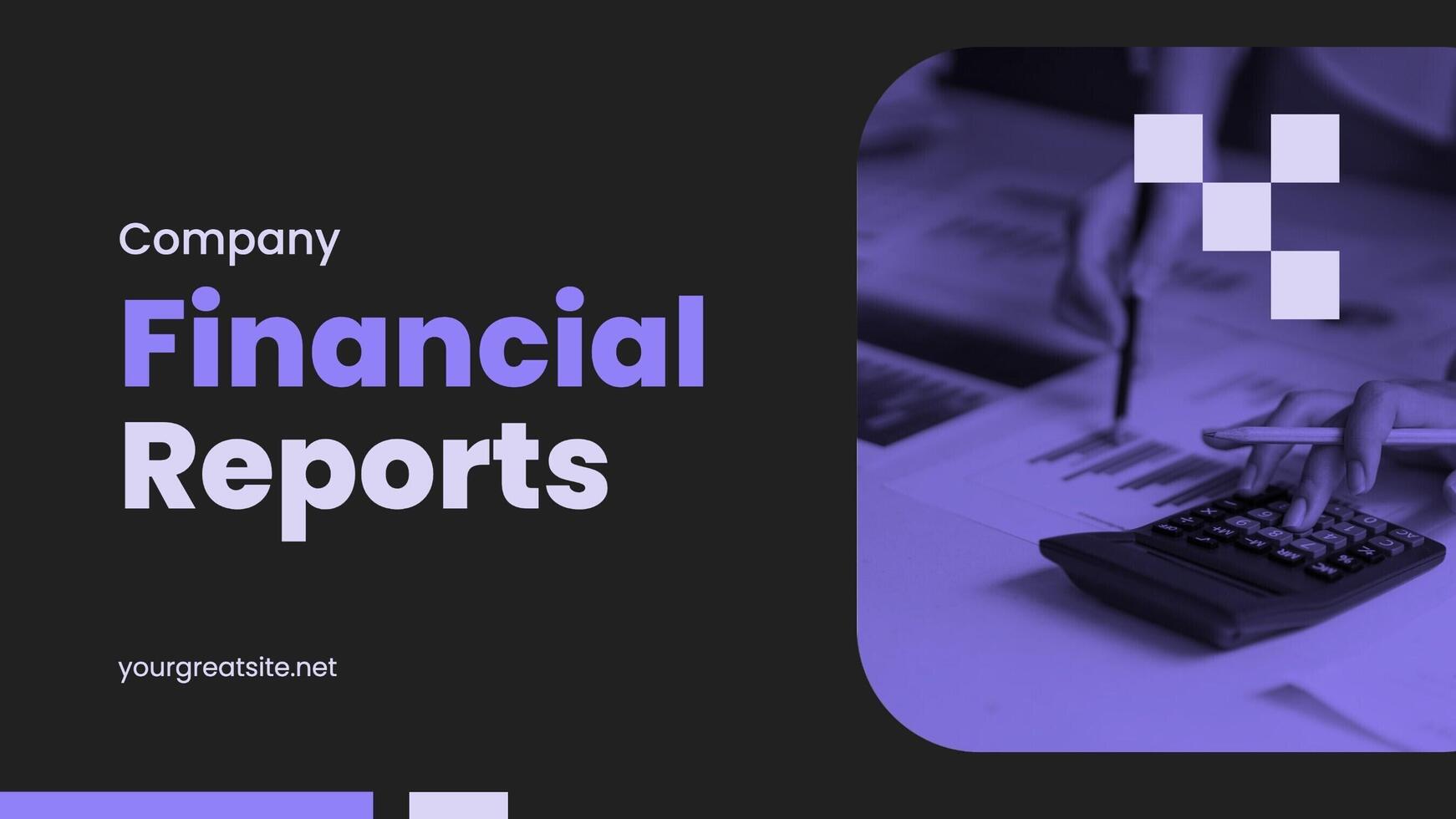 Creative Financial Report Presentation Template