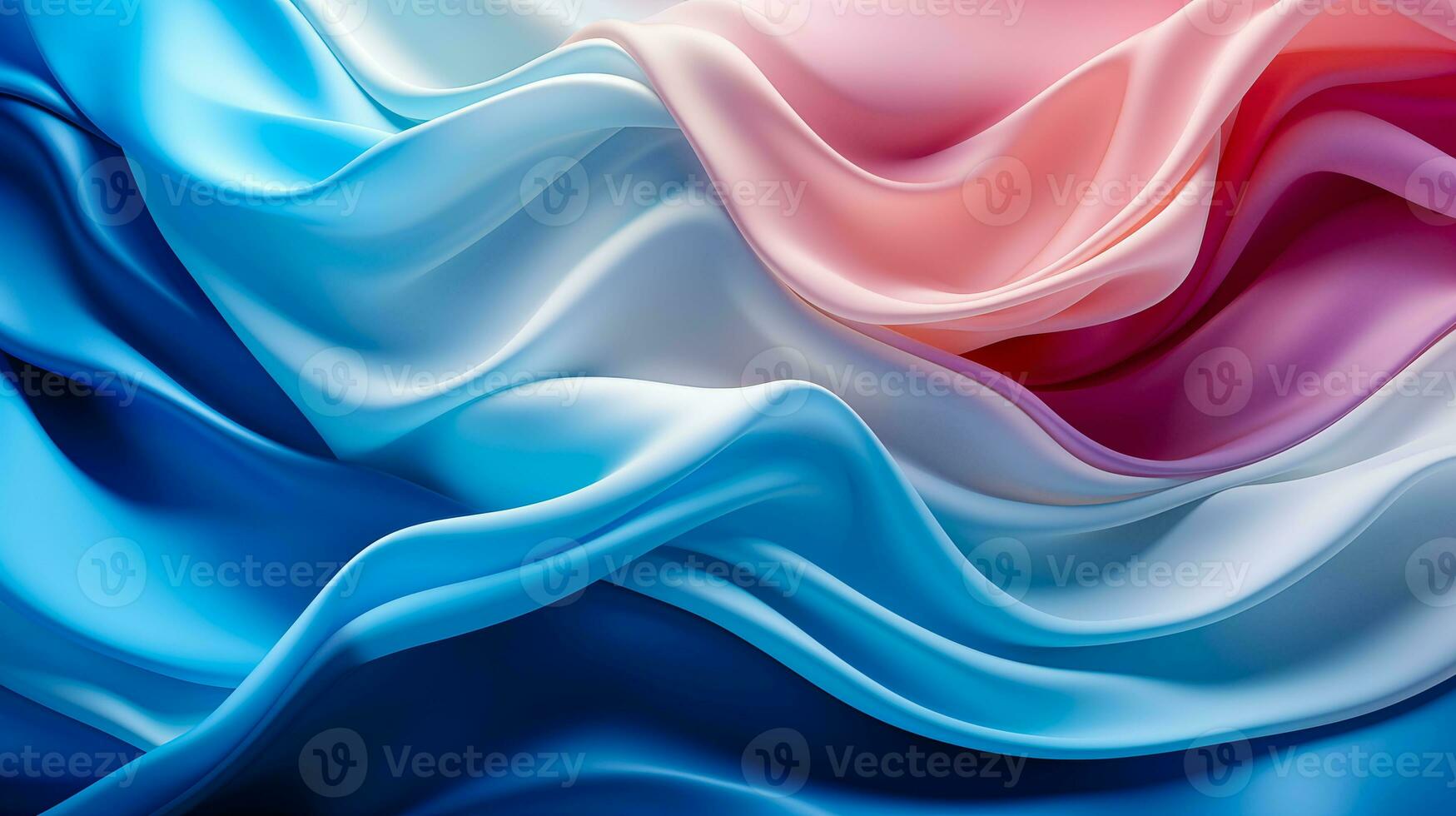 AI generated Warm rainbow abstraction with smooth shapes photo