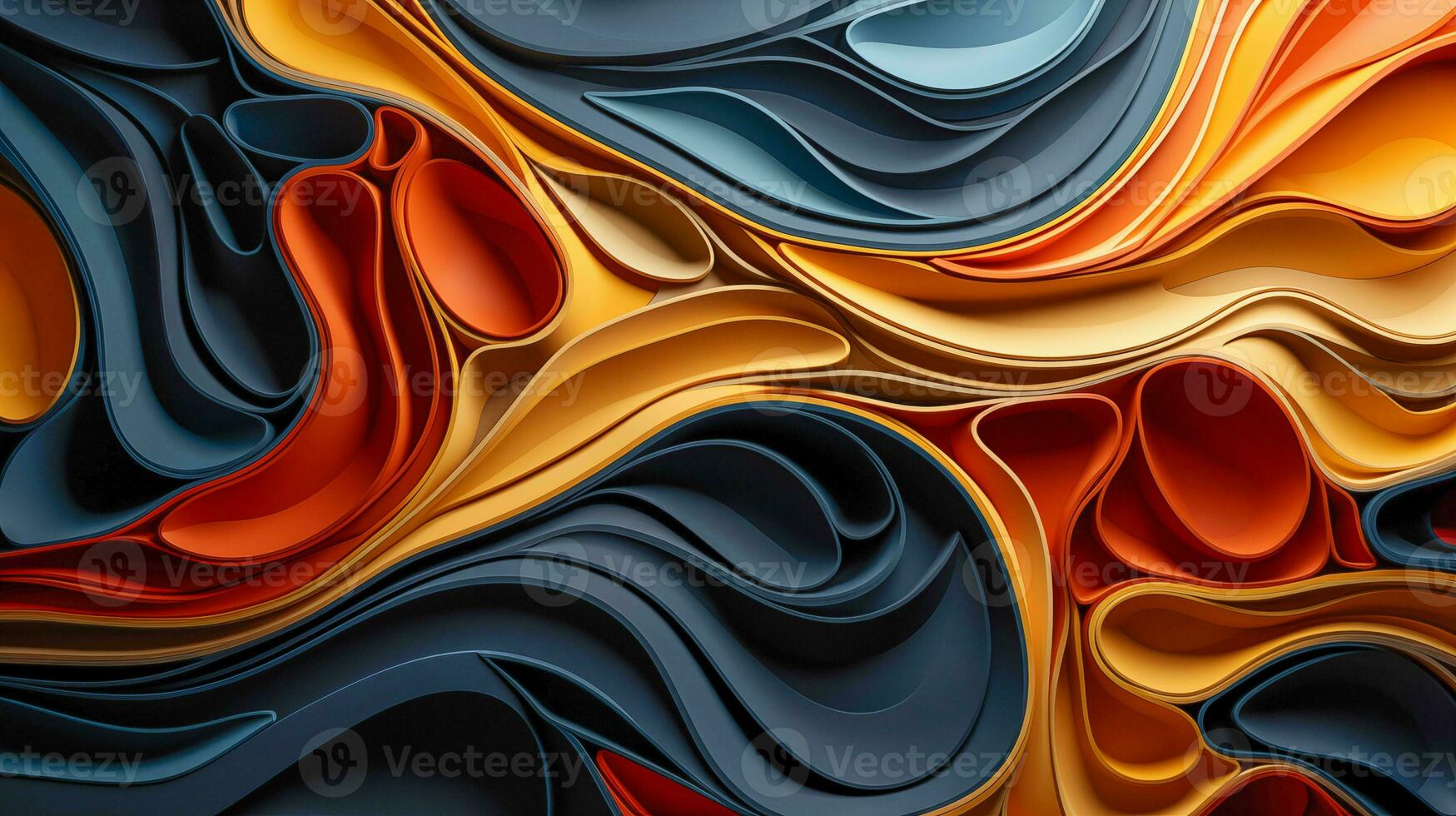 AI generated Abstract organic lines as wallpaper texture background photo