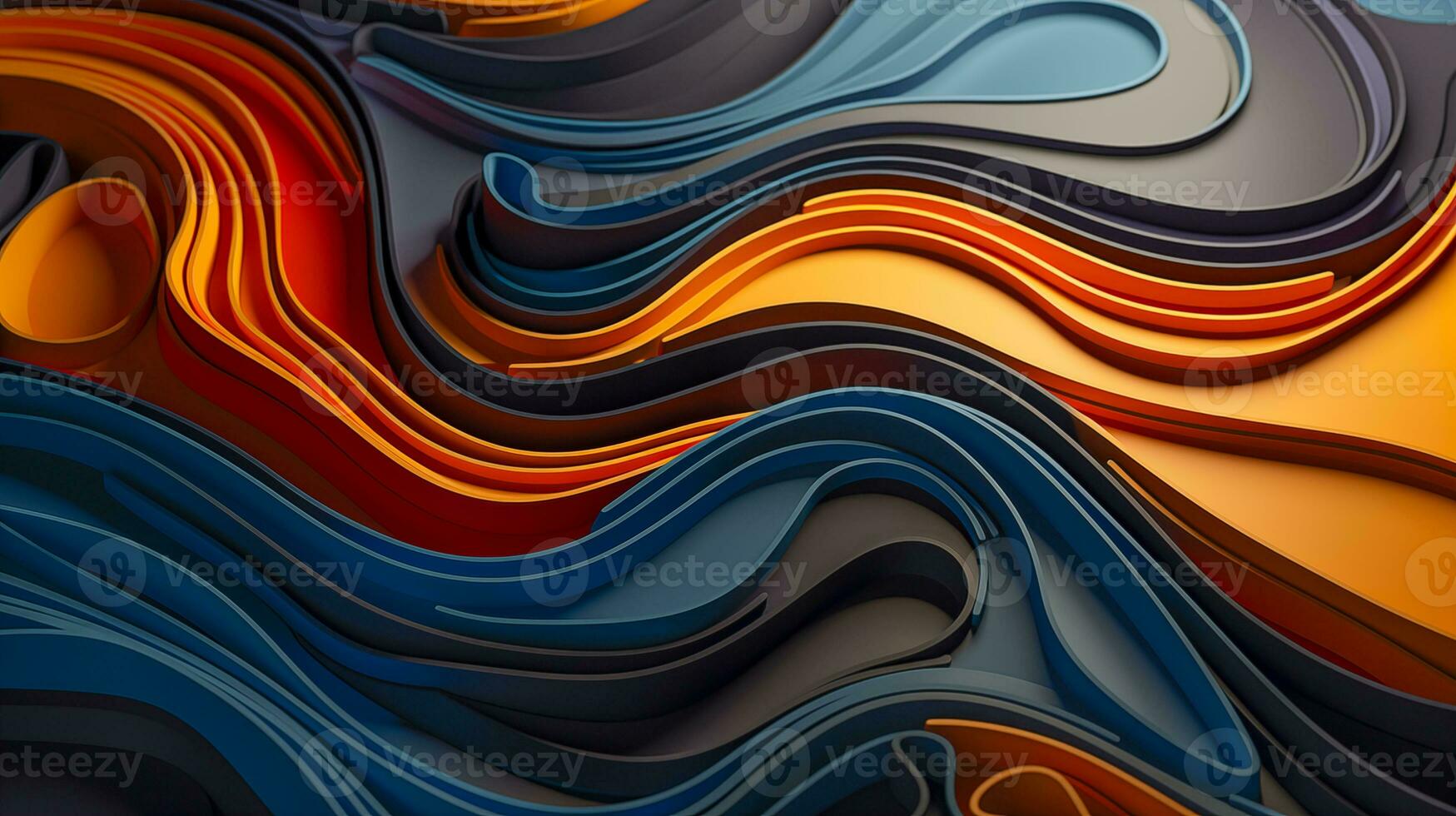 AI generated Abstract organic lines as wallpaper texture background photo