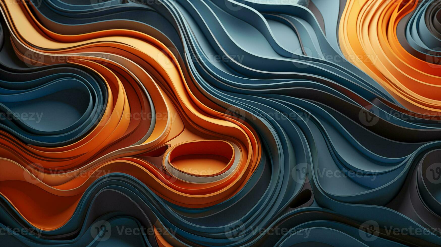 AI generated Abstract organic lines as wallpaper texture background photo