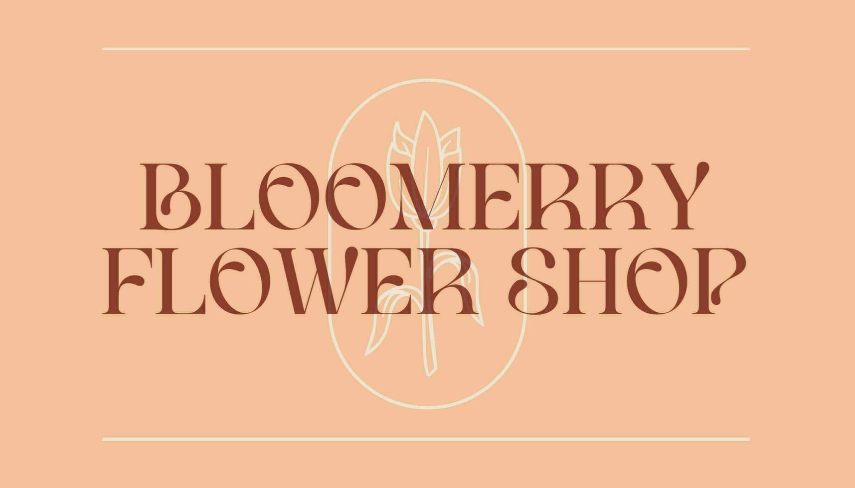 Flower Shop Business Card Horizontal template