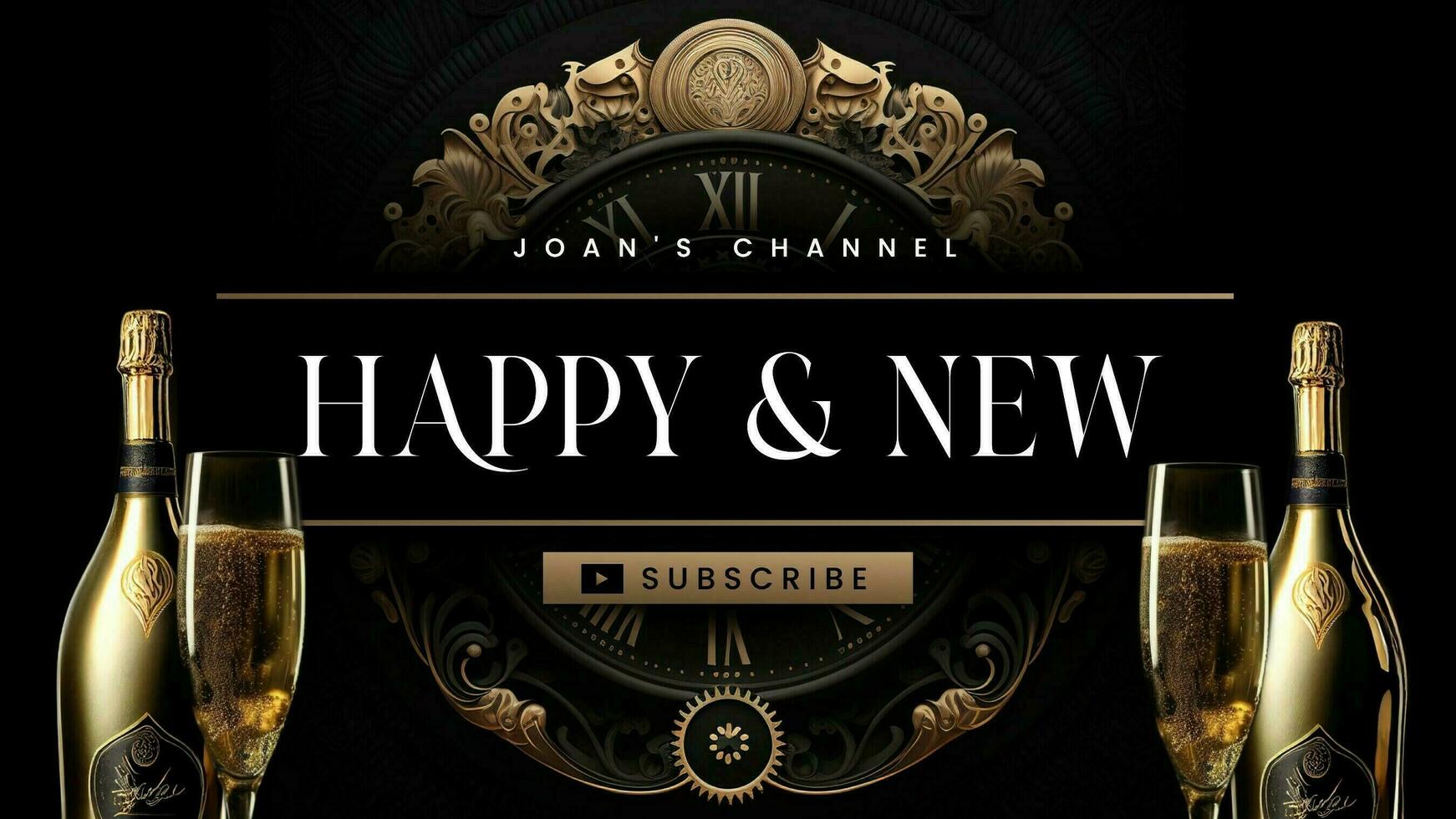 New Year Greetings Youtube Banner Template
