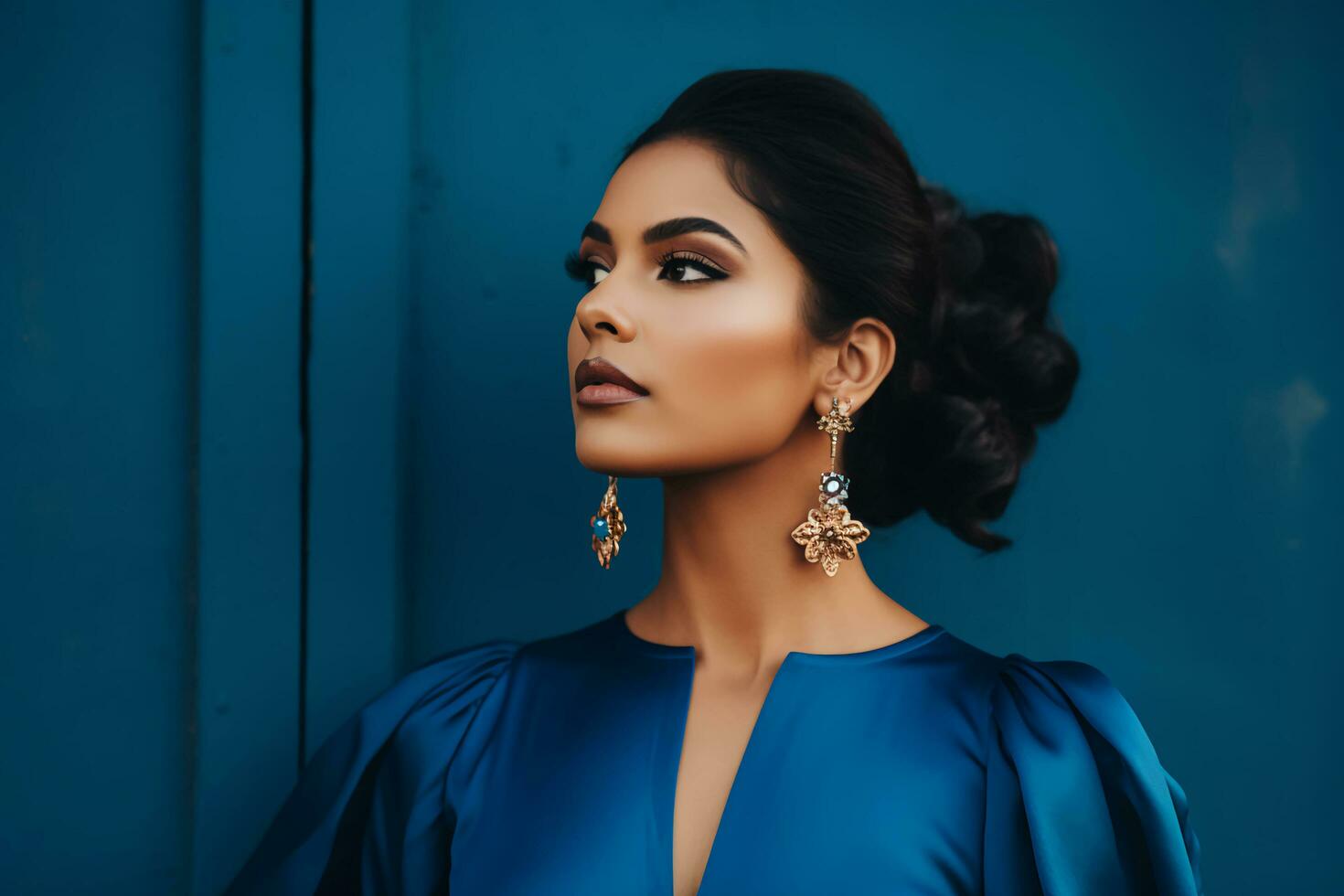 AI generated Trendsetting Royalty Woman's Elegant and Modern Outfit photo