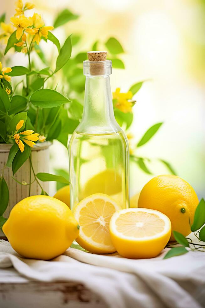 AI generated Natural Ingredients Spotlight Citrus, Herbs, and Essential Oils for Spring Cleaning photo