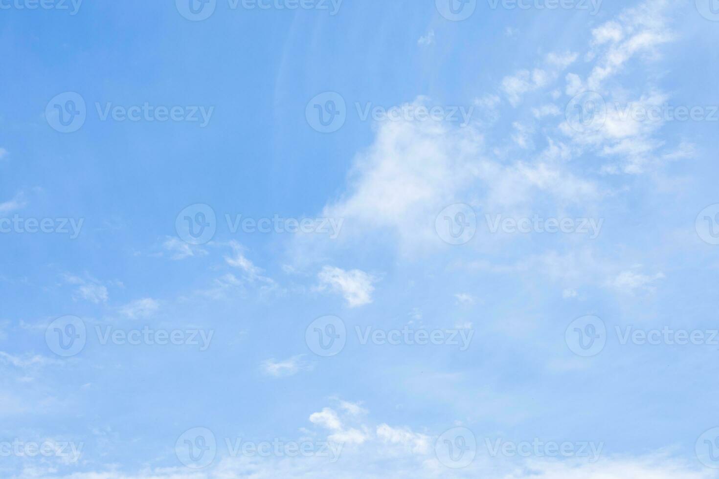 Fantastic soft white clouds against blue sky and copy space horizontal shape photo