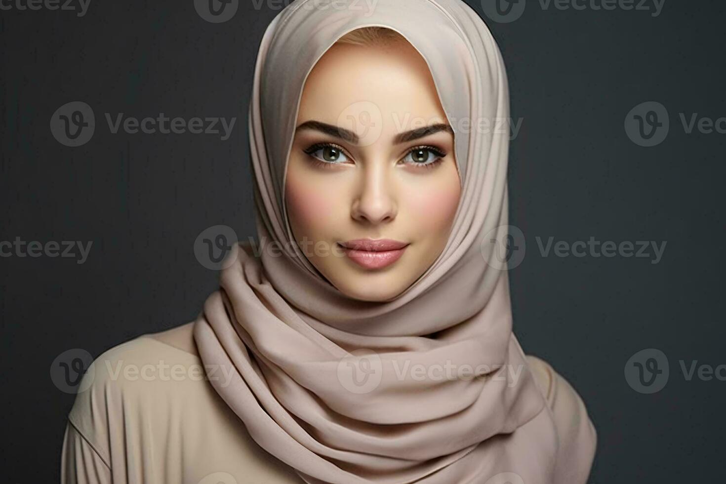 AI generated Beautiful women wearing hijab generative AI photo