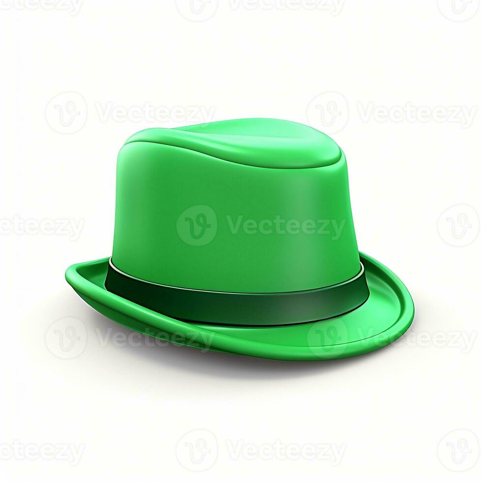 AI generated 3d render cartoon hat of saint patricks day isolated generative AI photo