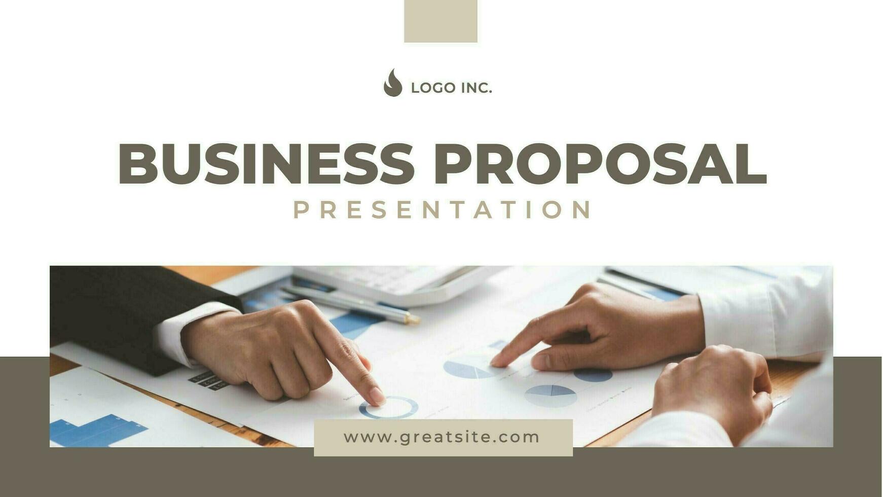 Black and White Modern Business Proposal Presentation template