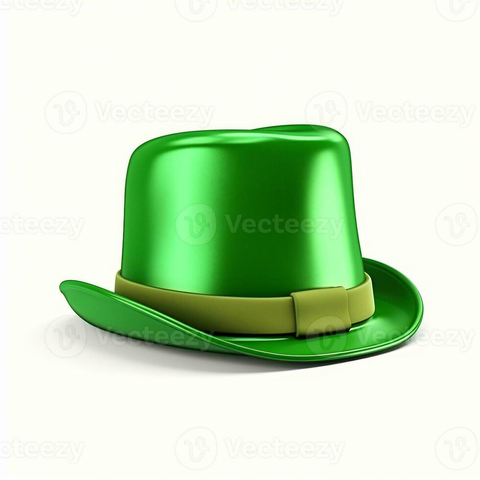 AI generated 3d render cartoon hat of saint patricks day isolated generative AI photo